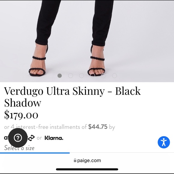 PAIGE black low rise black jeans - Picture 4 of 4